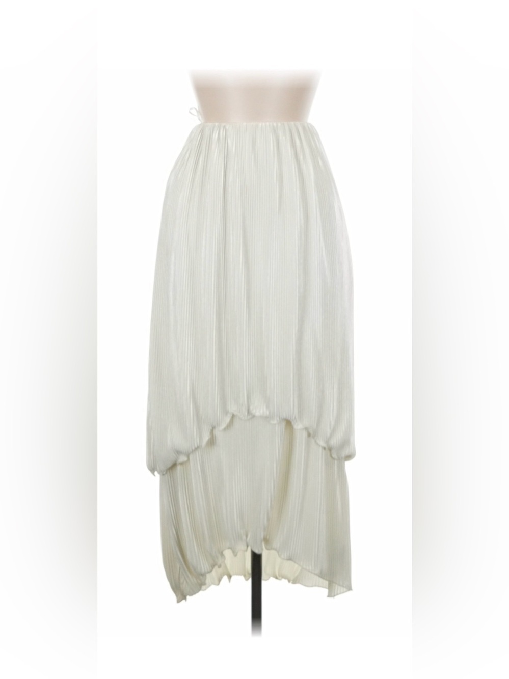 Chic High-Low White Skirt